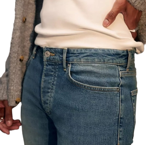 Topman (ASOS) Men's Jeans Slim Fit Dark Blue Wash Size 34S (W34 L30) - Picture 3 of 11